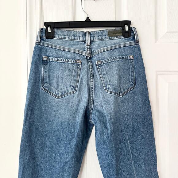 Baldwin Therese High Rise Classic Straight in Pure Wash Denim Jeans Women 26 - Picture 9 of 12
